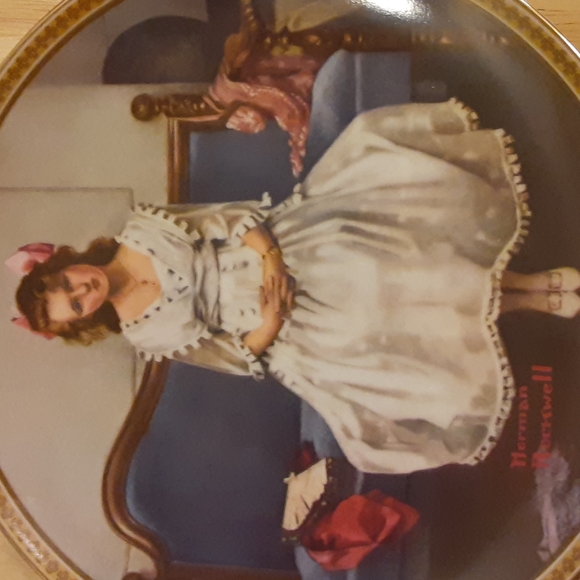 Knowles..Norman Rockwell's  "Waiting at the Dance" Ltd Ed Plate 1544K Certified - Picture 5 of 11